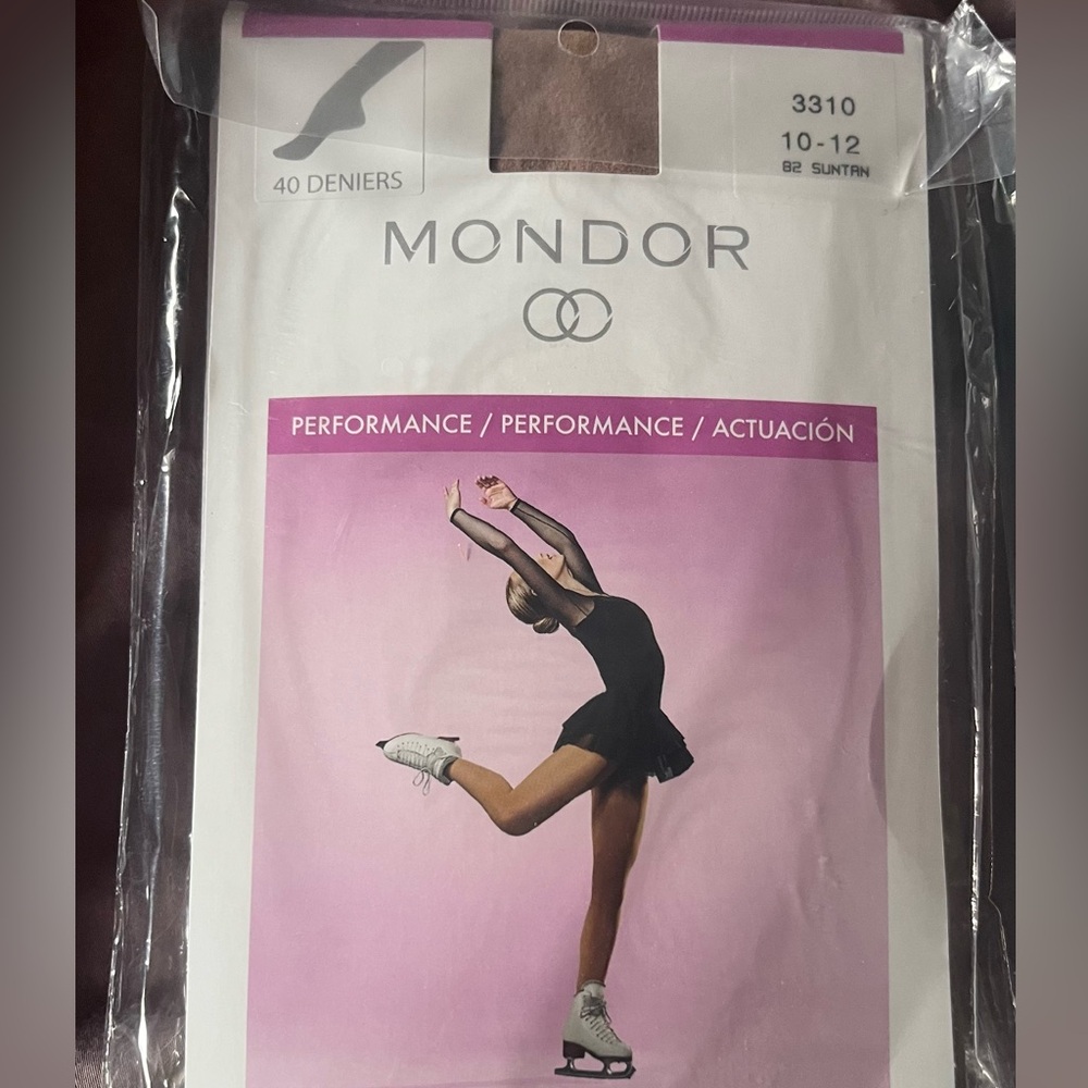 Mondor Girls Figure Skating tights.